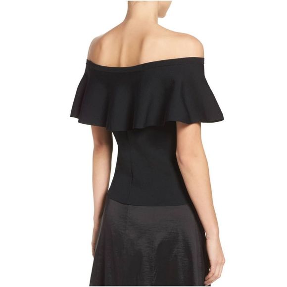 ELIZA J Ruffle Top in Black ​ - Picture 2 of 6